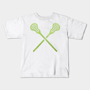 Lacrosse Stick Green Kids T-Shirt